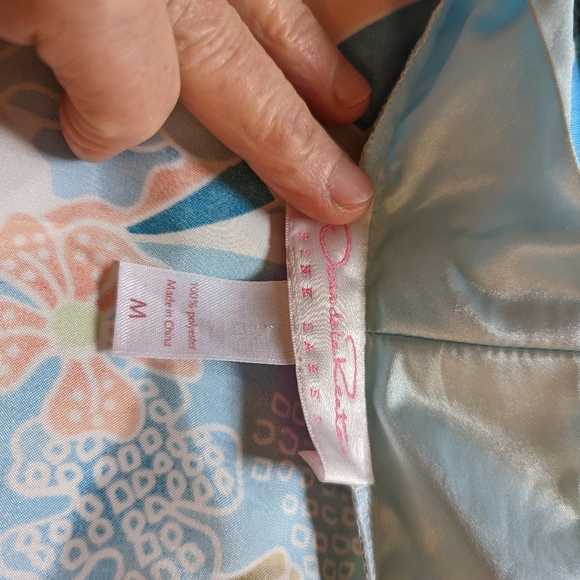 NWOT Oscar De La Renta Pink Label Asian Kimono Style Robe & Pants Set  P… - Picture 6 of 8